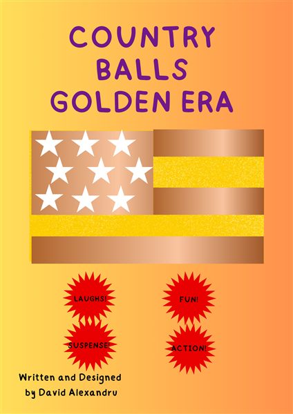 Country Balls Golden Era comic book cover by David Alexandru