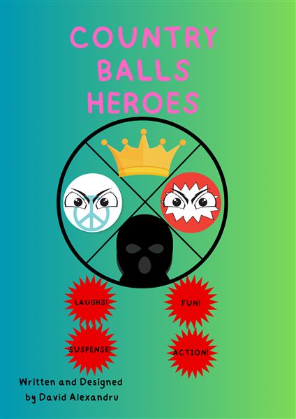 Country Balls Heroes comic book cover by David Alexandru